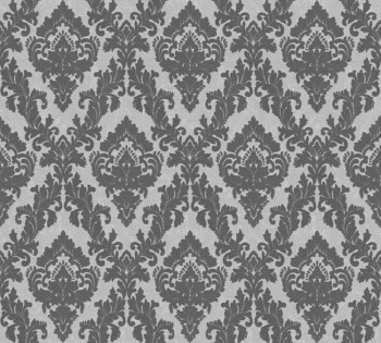 velours wallpaper AS Creation Castello 33582-3, 335823 silver-gray ornaments little