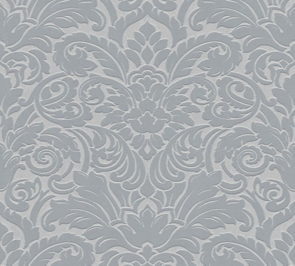 Velourtapete AS Creation Castello 33583-3 silber-grau Ornamente Verzierung