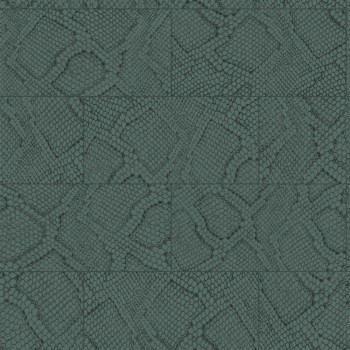 non-woven wallpaper snakeskin pattern green 347788