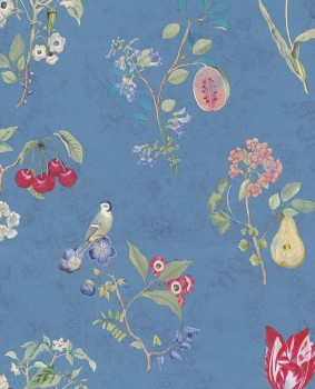 Eijffinger PIP Studio 55-375025, Vliestapete blau Blumenmuster