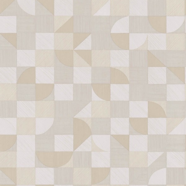 Grafische Formen Vinyltapete cream und gold Materika Rasch Textil 229911