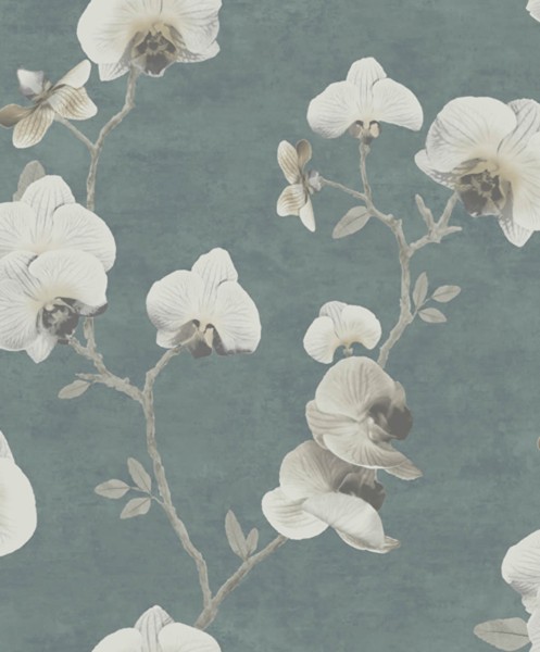 flower optics pastel green wallpaper Malibu Rasch Textil 101428