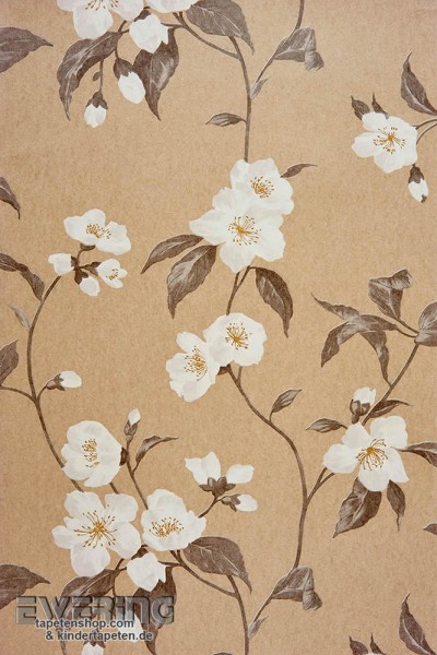 36-INF24831127 Casadeco Infinity Vliestapete beige Blumen-Motiv